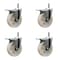 Service Caster 5'' Nylon Swivel 7/16'' Grip Ring Stem Caster Set with Total Lock Brake, 4PK SCC-GRTTL20S514-NYS-716138-4 - alternate 1